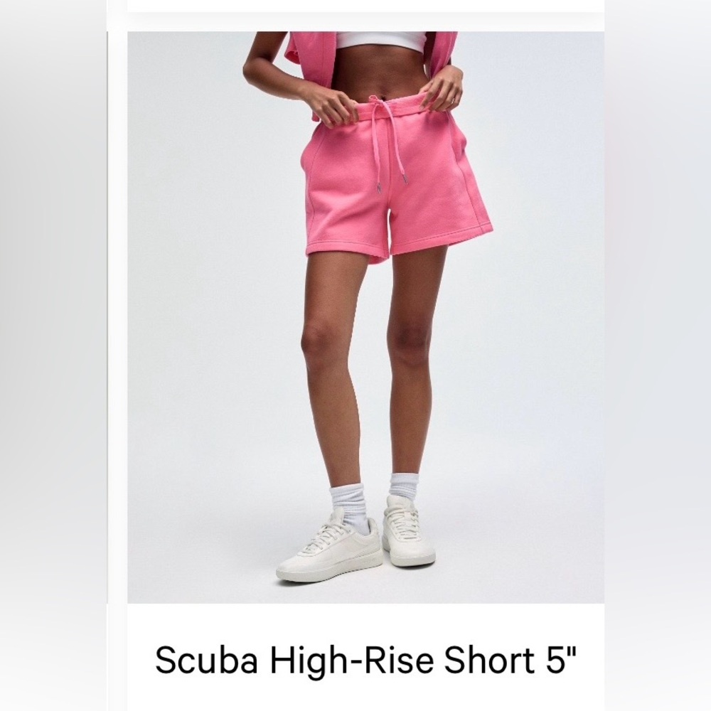 Lululemon Athletica Coral Scuba High-Rise Shorts